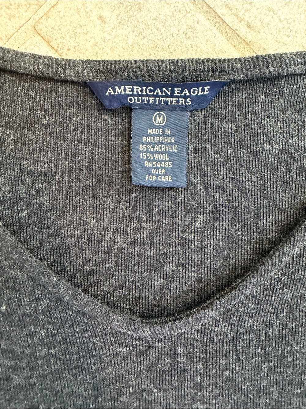 American Eagle Charcoal Wool Blend Knit Maxi Dress M - Picture 3 of 5